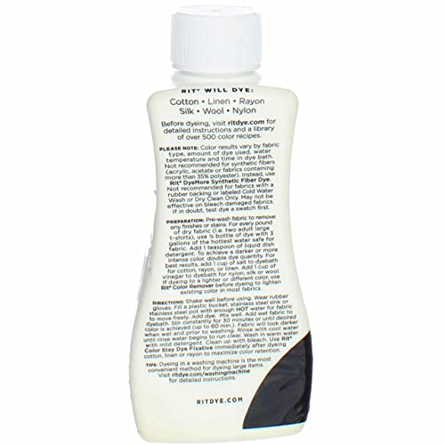 Rit Dye 885967881509-1B Rit 8 Fl. Oz. Liquid Black Dye thumb #2