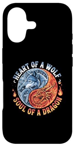 Howling Wolf Animal Nature Dragon Ying Yang �X�}�z�P�[�X iPhone 17 �p
