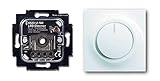 BUSCH-JÄGER, LED-Drehdimmer (LED Dimmer) 6523 U-102 (6523U 102) 6523U102 mit Zentralscheibe 6540-74 in impuls alpinweiß glänzend