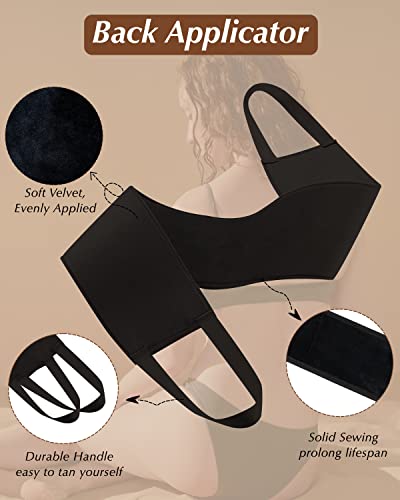 Self Tanning Mitt Applicator, 3 In 1 Self Tanner Mitt Applicator Kit, Self Tanning Mit With Thumb And Back Lotion Applicators For Back, Ultra Soft Tanning Glove For Self Tan Mitt Applicator #TOP3