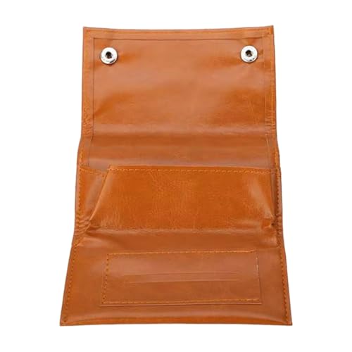DLPRK Tobacco Bag Leather Multilayer Portable Tobacco Bag, Rotating Tobacco Bag, All-purpose Leather Tobacco Bag, Leather Tobacco Bag with Foldable, Tobacco Bag for Rotating Tobacco (22.5 x 13.5 cm