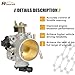 ROADFAR Larger Throttle Body 309-05-1050 for 1990-2001 for Acura Integra, 1992-2000 for Honda Civic, 1993-1997 for Honda Civic del Sol, 1992-2001 for Honda Prelude, 2000-2009 for Honda S2000