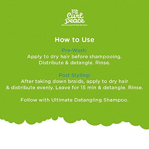 Just For Me Curl Peace Tender Head Detangling Treatment - Rinses Away Knots, Pre-Wash, Post-Styling, Contains No Parabens, Sulfates, Mineral Oil, Petrolatum, Or Animal Testing, 12 Oz #TOP4