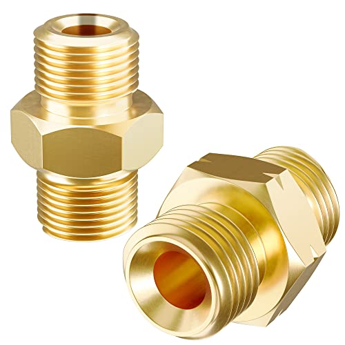 Image of Hromee Welding Hose Coupler Adapter Set 3 /16 inch and 1 /4'' fitting 9 /16 inch-18 LH&RH for Oxygen Acetylene Twin Hose (Pack of 2)