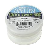 Opelon Floss Stretch Fiber Bead Cord .7mm 5 Meters White