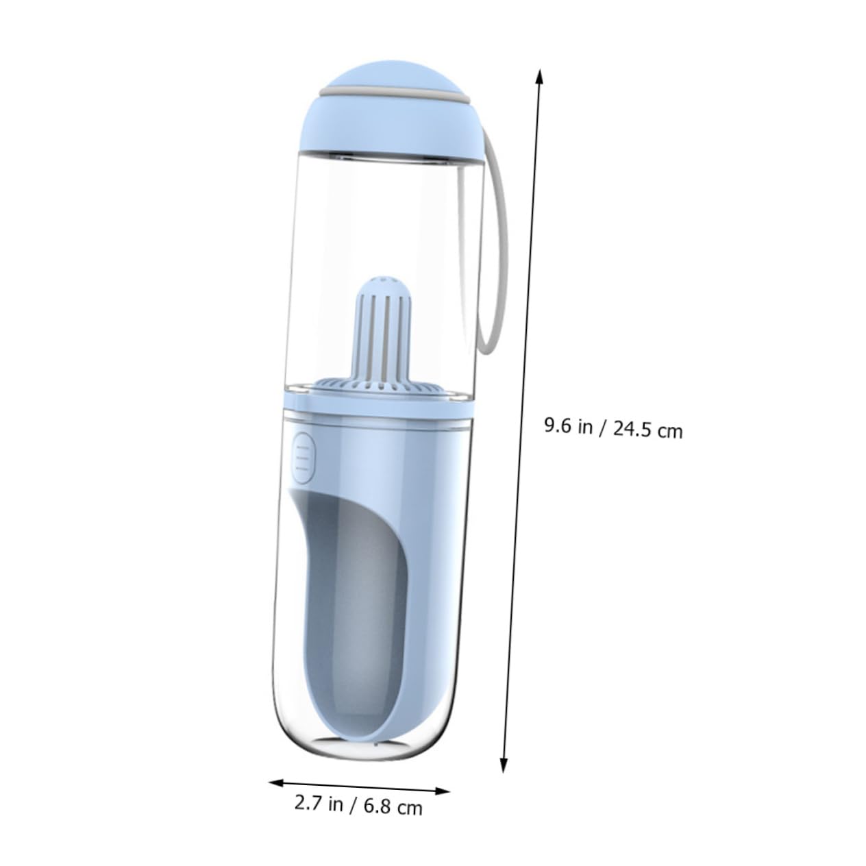 POPETPOP Borraccia per Cani da Viaggio 330ml, Design Antigoccia, Apertura Ampia, Dosatore Portatile per Uscite e Passeggiate
