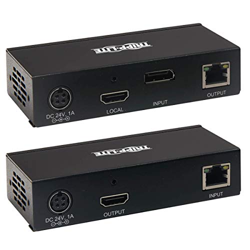 Image of Tripp Lite DisplayPort to HDMI Over Cat6 Extender Kit w KVM Support 4K@60Hz (B127A-1A1-BDBH)