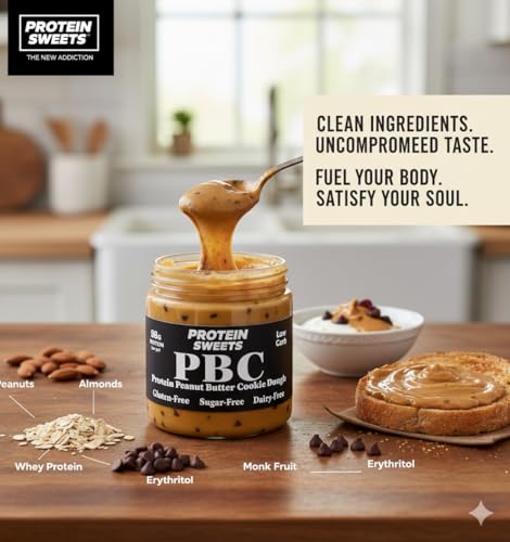 image for True Path Chocolate Chip Peanut Butter Cookie Dough Spread, Protien Sw