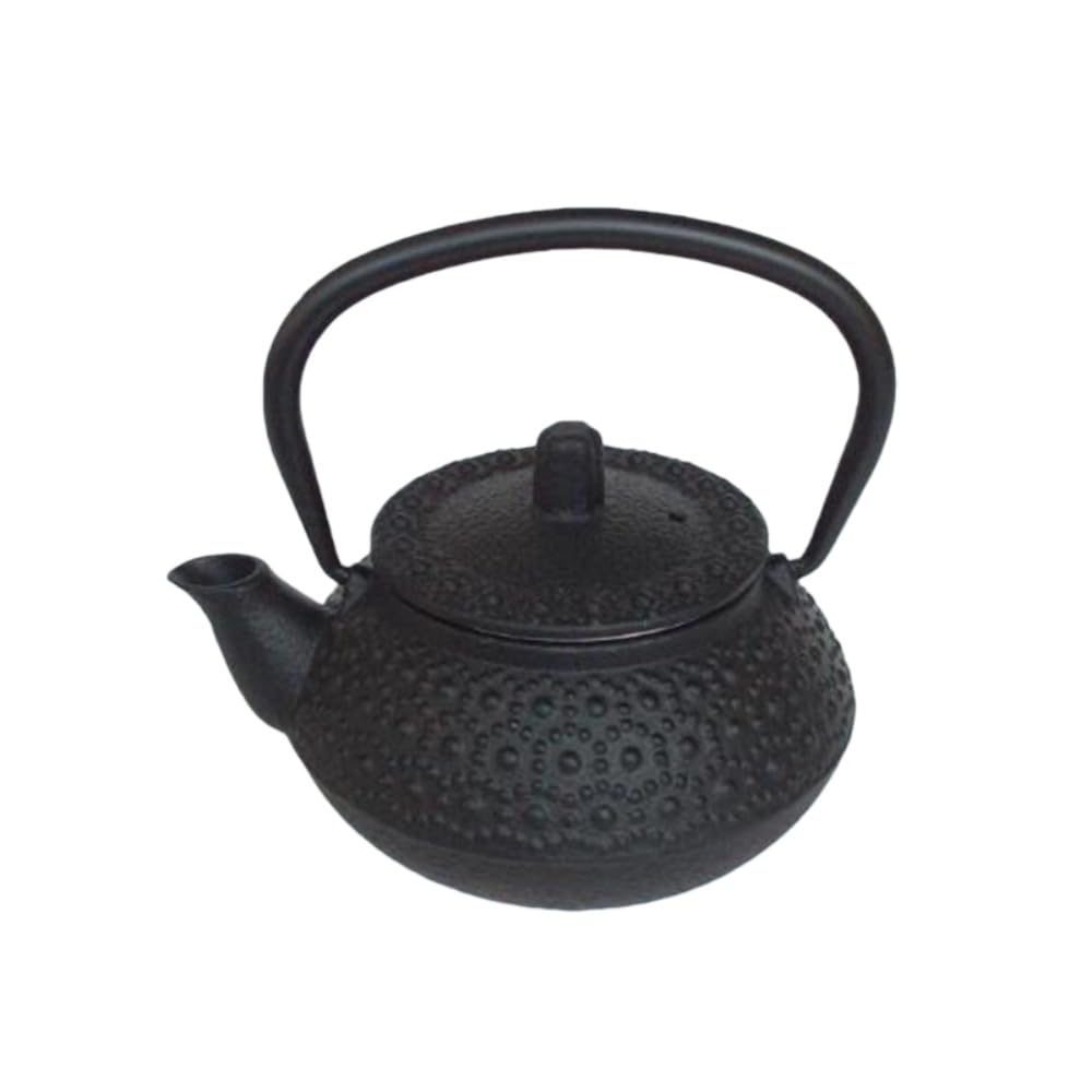 BtcFu南部鉄器 急須 300ml 鉄びん さくら鉄ケトル 鋳物 鉄器 茶道道具 伝統工芸品 桜模様 和風 チャコールグレー 玉肌 お手入れ簡単 目止め済 健康 鉄分補給 湯沸かし 煎茶 抹茶 贈答品 プレゼント (雨粒) : Home & Kitchen