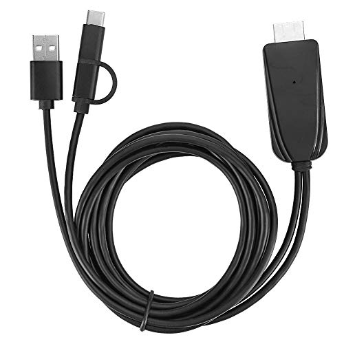 Cavo 2-in-1 USB tipo C/Micro USB a HDMI, telefono cellulare al monitor del proiettore TV, adattatore cavo HDMI HDTV 1080P, per per per per smartphone Android - 2 m/6,6