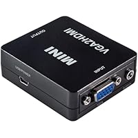 MAXTRACK - Adaptador VGA a HDMI (Full HD, 1080p/60 Hz, Plug &