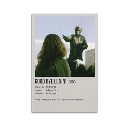 HUYRYRRHT Póster estético de la película 'Good Bye, Lenin!', póster de lienzo, pintura decorativa para sala de estar, dormitorio, decoración de 20 x 30 cm, estilo sin marco