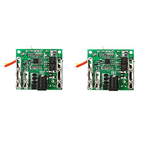 Pasuihcay 2 Pcs 5S 18/21V 20A Li-Ion PCM Lithium Battery Charging Protection Board PCB for 18650 Lithium Batteries Pack, Green