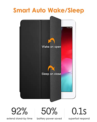 Dtto Ipad Air 2 Case (2014 Released), Ultra Slim Lightweight Smart Case Trifold Stand With Flexible Soft Tpu Back Cover For Apple Ipad Air 2 (Model A1566/A1567), Black #TOP6