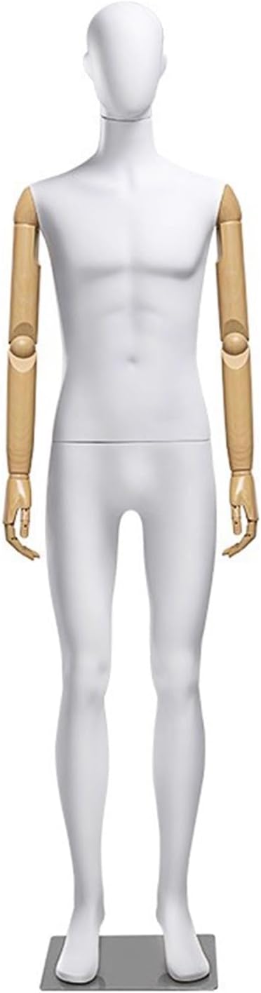 The Fiberglass Retail Mannequins is Detachable, Rotating Arm and Head Manikin, Men's Clothing Store Window Display Rack