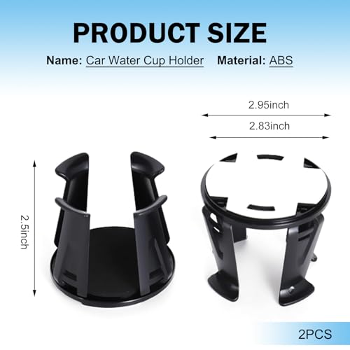 2 Piezas Adaptador para Portavasos de Auto Antideslizante miniatura 2