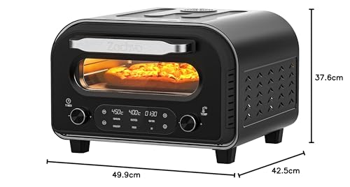 Zachvo Forno Per Pizza Elettrico - Fino A 450℃, 5 Tipi Di Pizza Preimpostati, Touchscreen E Manopole Rotanti, Timer Da 1 A 60 Minuti, Corpo In Acciaio Inossidabile, Per Pizza Da 32 Cm - 9