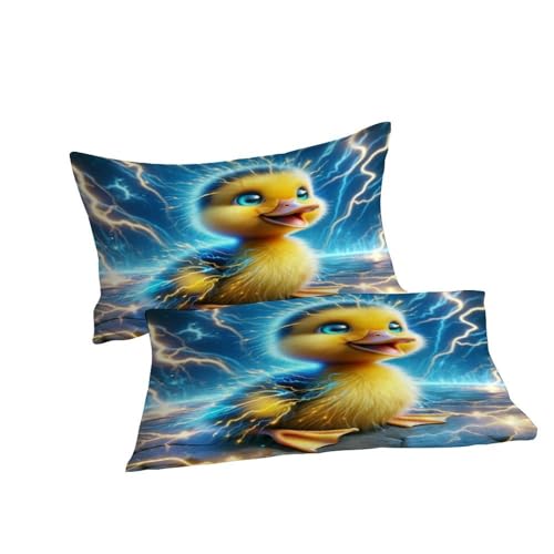 Housse de couette lion infroissable parure de lit microfibre