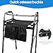 Walker Tray for Folding Walker,Walker Basket Bag,Trays for Walkers for Seniors Detachable with Cup Holder,Walker Trays for Rolling Folding Walker,Walker Accessories for Elderly (Black)
