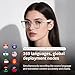 AI Translation Glasses, Smart Glasses Powered by ChatGPT, Photochromic Lenses, Support 169 Languages, Real-Time Translation via APP, Bluetooth Glasses for Men & Women, Meeting Travel Trade(Pink)