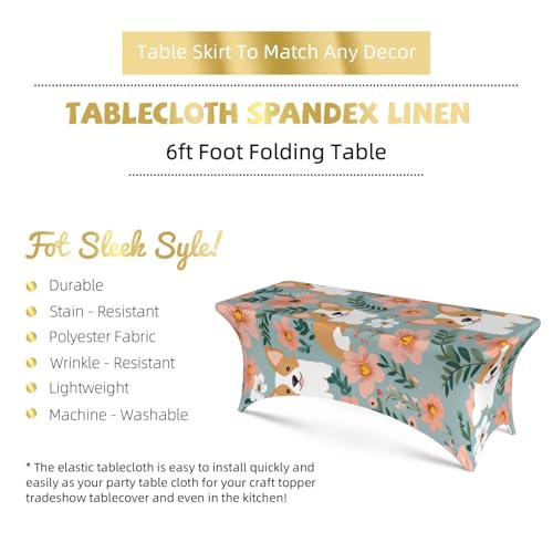Nappe de jardin anti-vent et infroissable pour table rectangulaire - 6