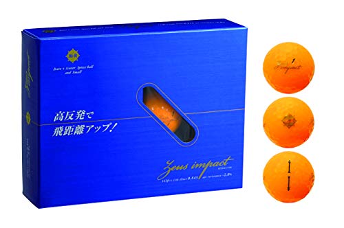 キャスコ(Kasco) ゴルフボール ZEUSIMPACT2 高反発ゴルフボール スリーブ メンズ ZEUSIMPACT2 オレンジ
