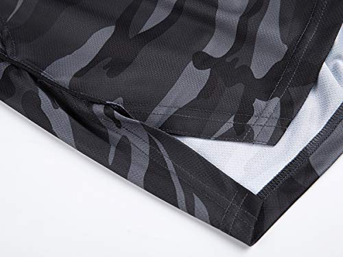 Flyfirefly Men's Gym Workout Shorts Running Lightweight Athletic Short Pants Bodybuilding Training Grey Camo #TOP6