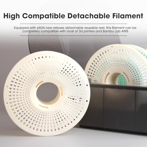 Image of eSUN High Speed PLA Refilament 1.75mm and Upgarded eSpool+ Set, Reusable and Removable Filament Spool Replacement with 3D Printer Refill Speedy PLA, 1KG Spoolless 3D Printing Filament, Blue