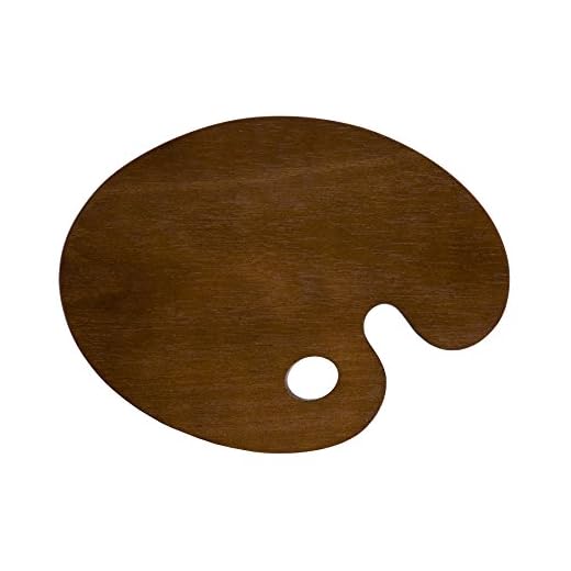 Lienzos Levante Paleta de Pintor Ovalada, Chapa de Madera Barnizada, 4-MO, 29x40 cm