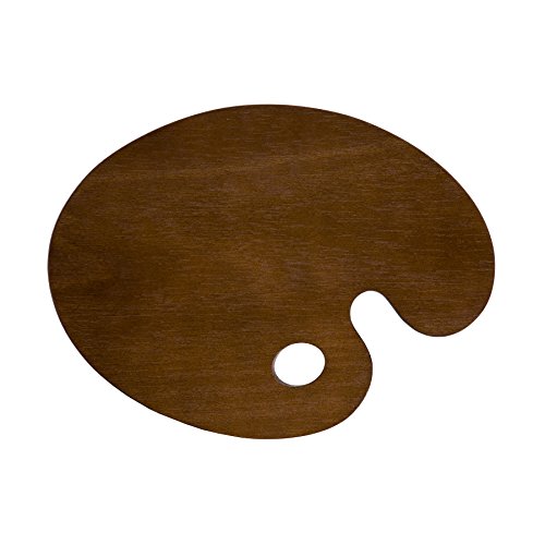 Lienzos Levante Paleta de Pintor Ovalada, Chapa de Madera Barnizada, 4-MO, 29x40 cm