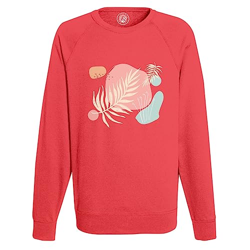 Sweat shirt homme feuille pastel doux et chaud style jungle