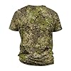 Men's T-Shirts Camouflage Tops Sporty Tshirt Mens Camo Sports Tops Short Sleeve Crew Neck Classic Fit Casual Running Autumn Green M #3
