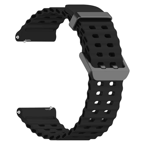 Image of ACM Watch Strap Silicone Belt 22mm compatible with Universal 22mm Size Replacement Strap Smartwatch Sports Classic Band