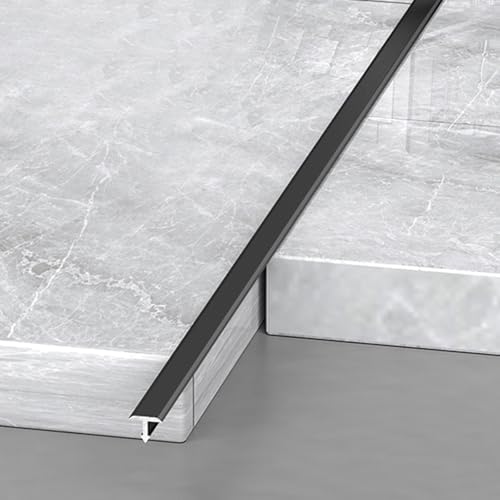Aluminum T-Molding Floor Transition Strip 51in, 2 Pack Gap Cover for Vinyl Flooring & Tile, Perfect for Door Thresholds, Durable & Easy Installation