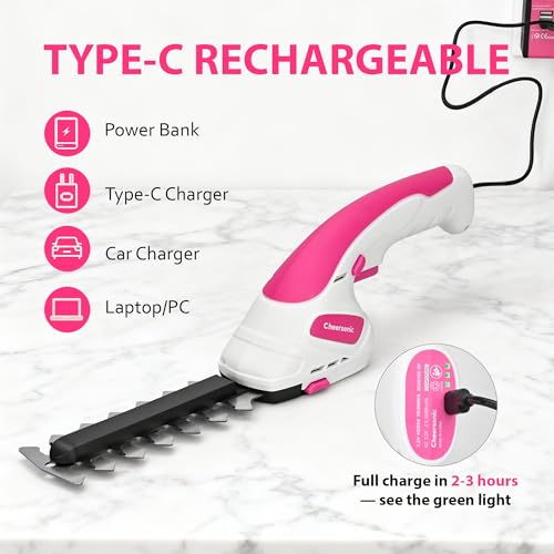 50% Off CHEERSONIC Cordless 2-in-1 Grass Shear & Hedge Trimmer - Image 5