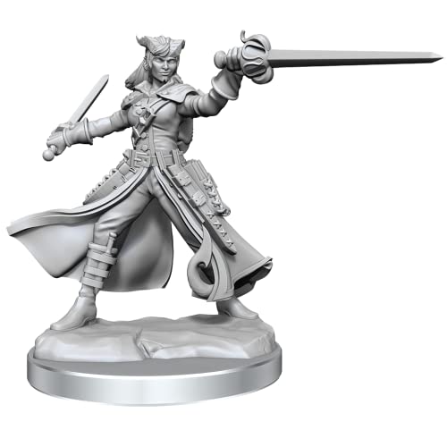 WizKids D&D Frameworks Tiefling Rogue Female Sin Pintar miniatura 1