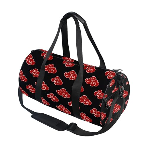 Red Cloud Round Duffel Sports Bag Lightweight with Inner Pocket Gym Bag for Men Women Duffle Bag for Travel Sports OneSize3