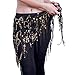 Women's Glitter Sequins Triangle Shawl Dancing Skirt Belt for Yoga Class Suit and Performance Costume