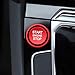 2Pcs Car Engine Push Start Stop Button Cover for CX-3 CX-4 CX-5 CX-9 MX-5 Axela Anti-Scratch Aluminum Alloy Ignition Button Decoration Trim & Ring Protector Stickers Car Accessories
