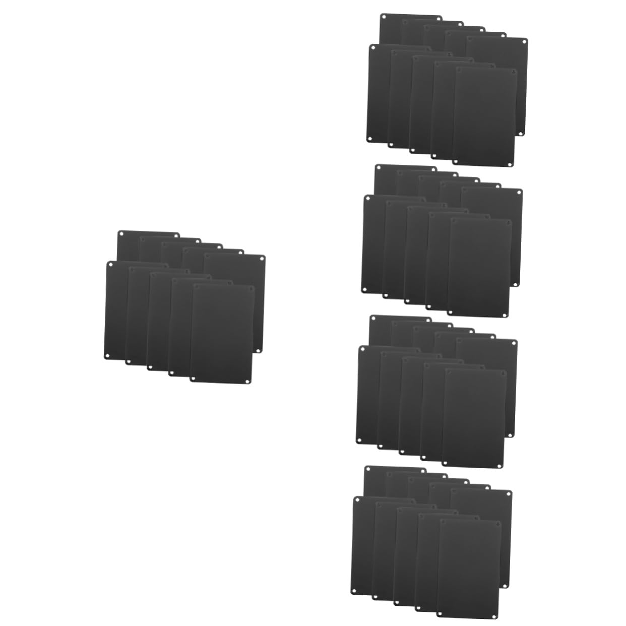 Signalétique multifonctions pour bureau : 50 plaques aluminium noires DOITOOL personnalisables
