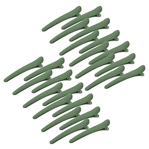 24 Pinzas para cabello tipo aligátor, 3.1 pulgadas, verde mate miniatura 1