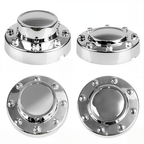 BHB Chrome Dually Wheel Center Hub Caps 2011-2018 Compatible with Dodge Ram 3500 with Aluminum Wheels Front & Rear Replaces 68081010AA 68081015AC