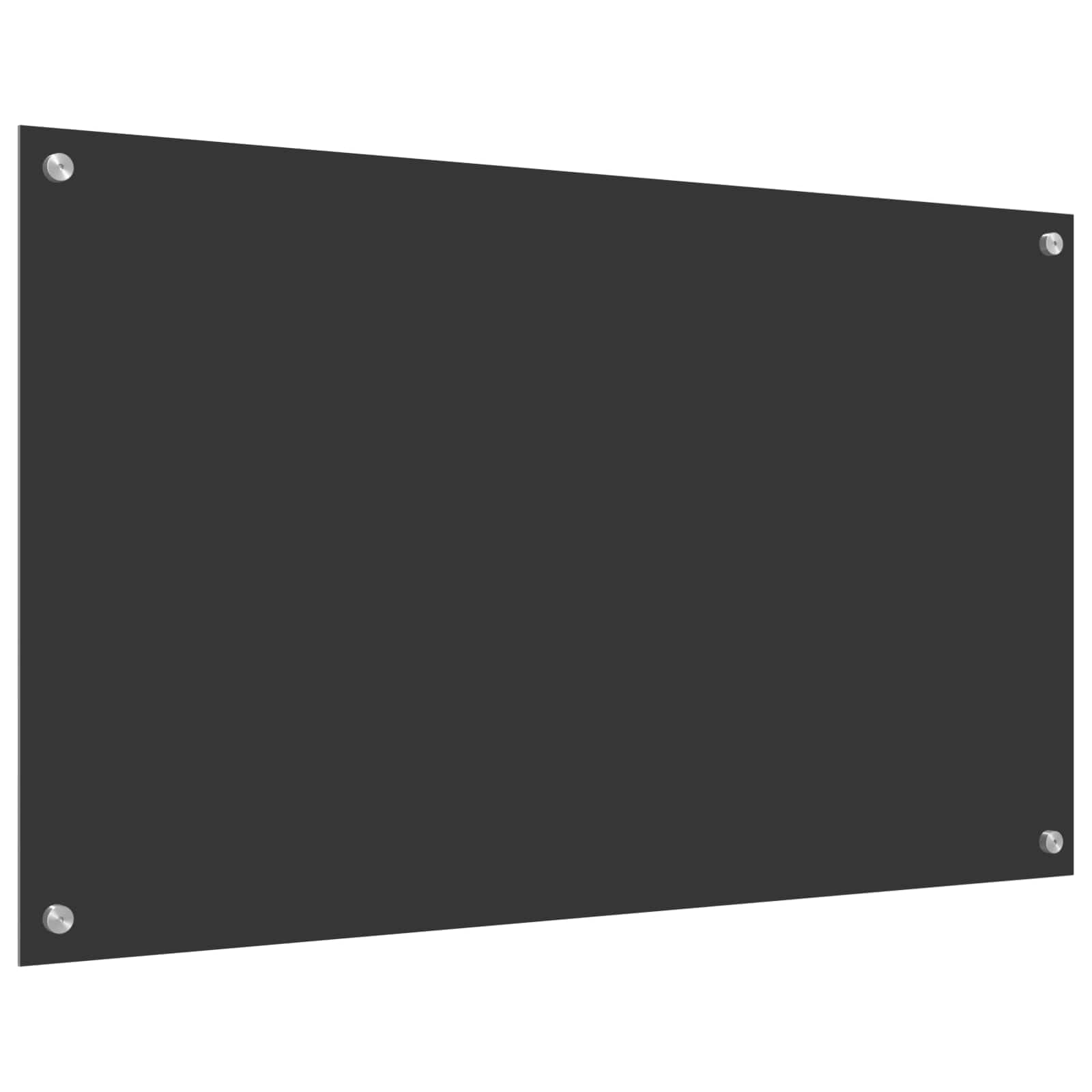 Solivagant Küchenrückwand Dunkelgrau 100 x 60 cm Gehärtetes Glas, Küche Esszimmer,Küchenhelfer -utensilien, 9.85 kg-42001249