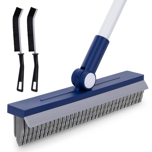 IVYROLL Grout Brush with Long Handle, Grout Cleaner Brush for Tile Floors, Stiff Bristles for Crevice, Tile Line, Shower, Kitchen, Bathroom