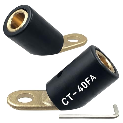2PCS CT-40FA Welding Terminal Connector, Welding Lug Connector Adapter, for Lenco Style LC-40 LC-40HD Male Leads Connectors, 17/32