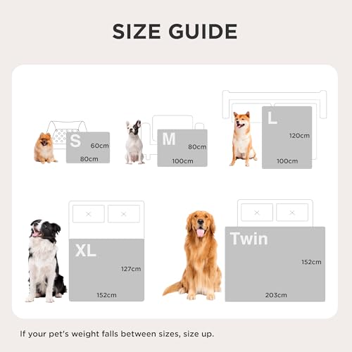 BEDSURE wasserdichte Hundedecke für große Hunde - 127 x 152 cm Langer Plüsch Hundedecke waschbar, Haustier Decke flauschig und weich, Schutzdecke Hundesofa, Batik-Grau
