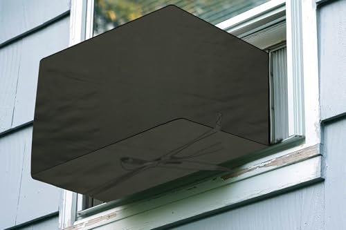Image of The Furnishing Tree Elastic fit waterproof Polyester window ac cover compatible for Blue Star 2 Ton WFD324E Dustproof cover for inner and outer section, Military