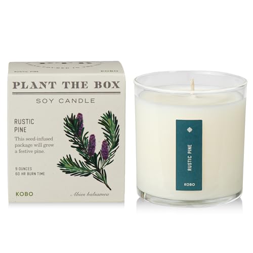 Bougie en pin rustique Kobo 100% soja pour maison 311g