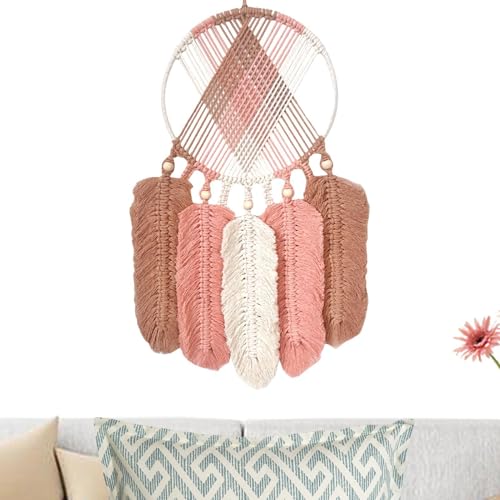 Tapisserie moderne et colorée en coton naturel style rustique avec franges