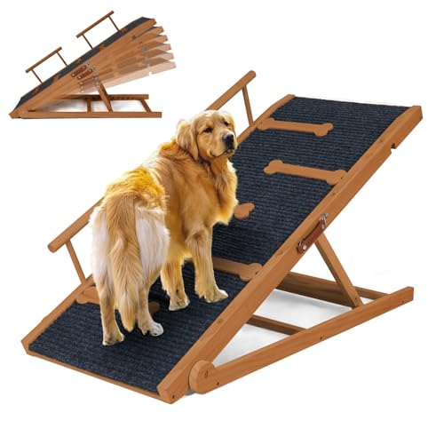 Adjustable Non-Slip Dog Ramp for Cars & Beds